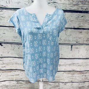 Kenar Women's Top Blue White Medium